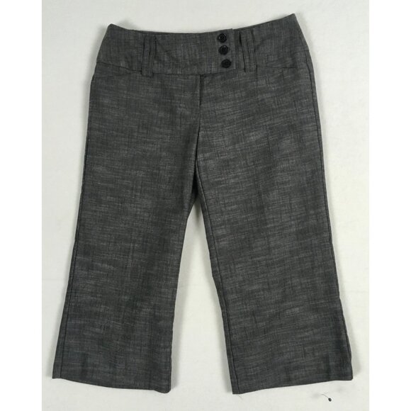 Tracy Evans Limited Women Capri Dress Pants Size 5 Gray Mid Rise Boot Cut Pocket - Picture 1 of 13